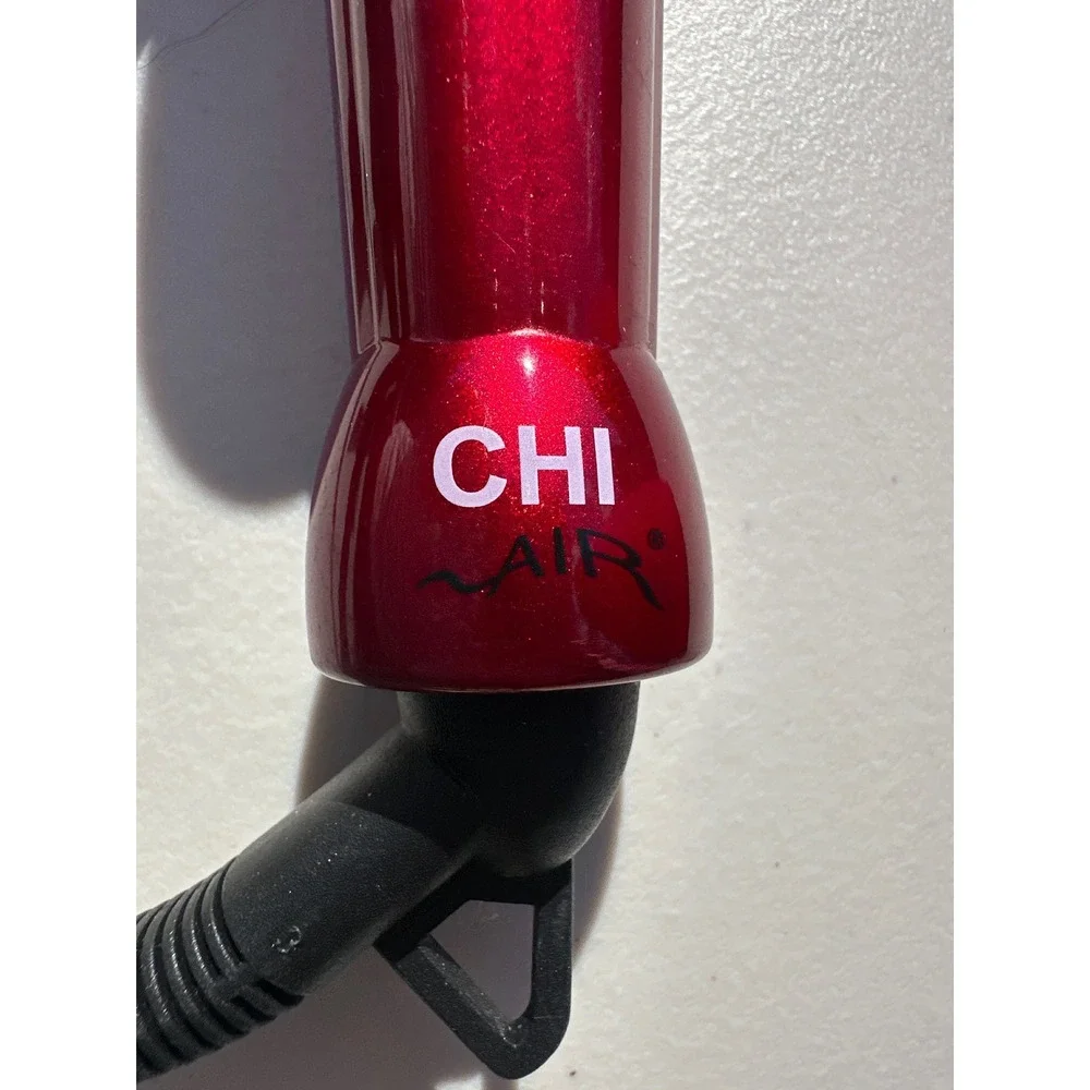 CHI Air Tourmaline Ceramic Curling Iron Red Gold Digital CA1033 1 Inch Barrel‎